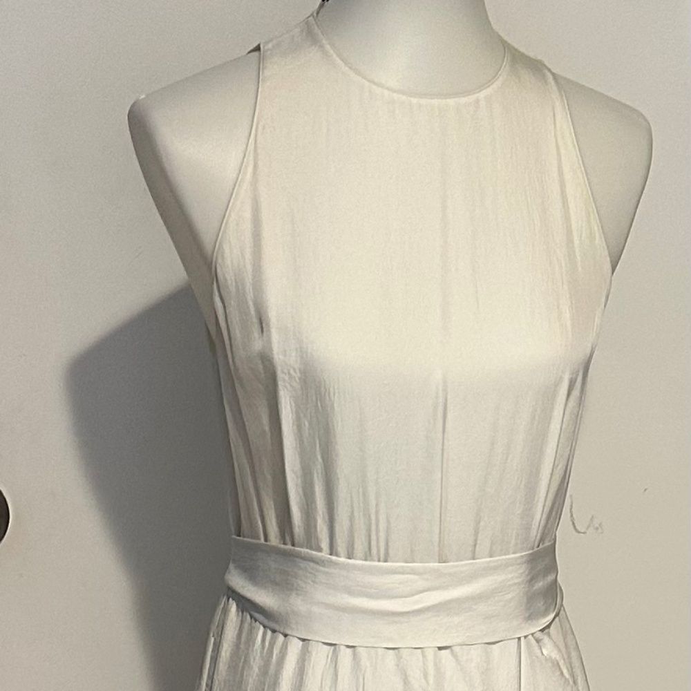 Vince Handkerchief Drape Halter Sleeveless Midi Dress - Size 8.